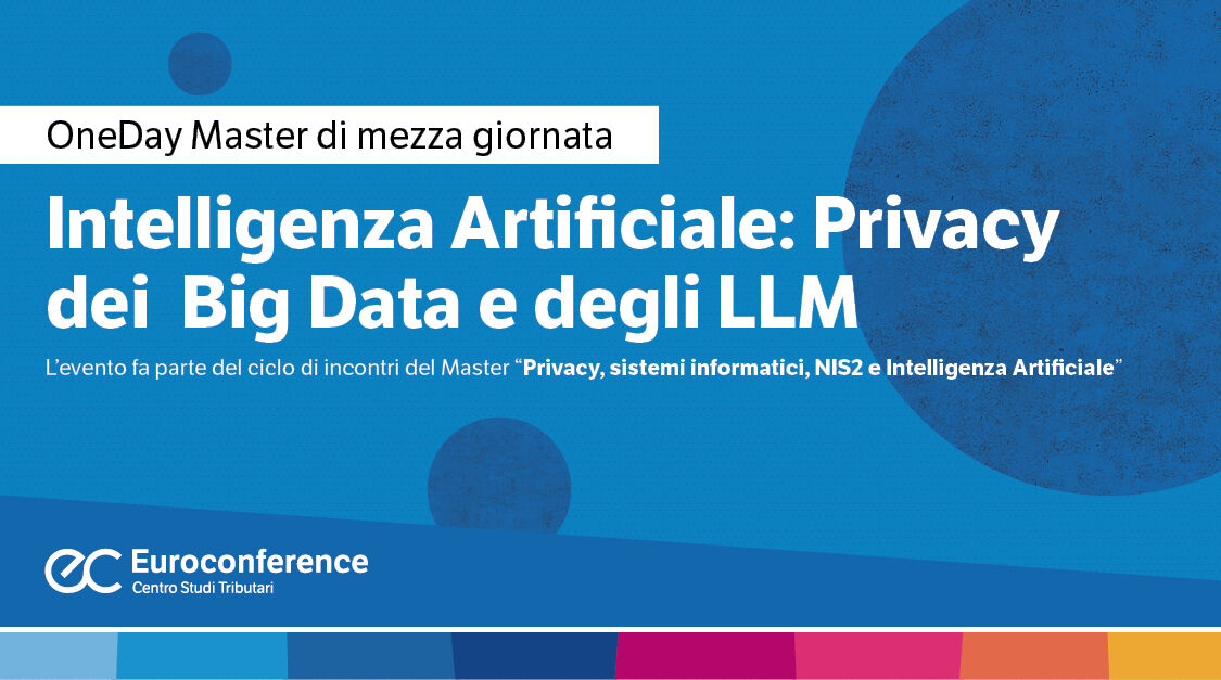Immagine Intelligenza Artificiale: Privacy dei  Big Data e degli LLM | Euroconference